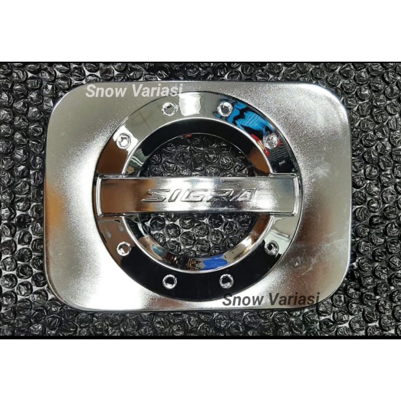 Tank cover sigra 2016 2018 sporty chrome jsl tutup bensin