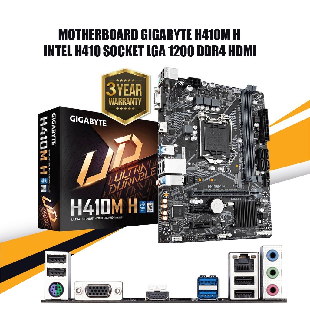 MOTHERBOARD GIGABYTE H410M H INTEL H410 SOCKET 1200 DDR4 HDMI