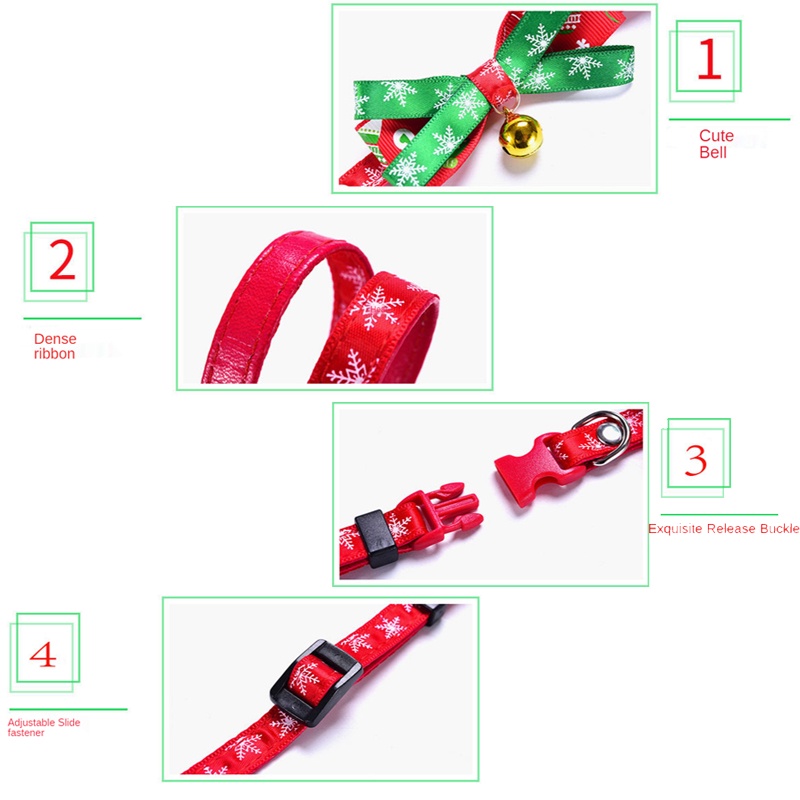 New Bow Tie  Bell  Bow Tie  Christmas Series  Pet Collar  Cat Collar Cat with Pet Supplies