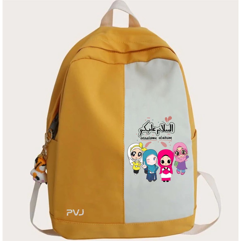 PVJ Tas Ransel Anak Wanita Terbaru Motif Lucu Karakter Islami