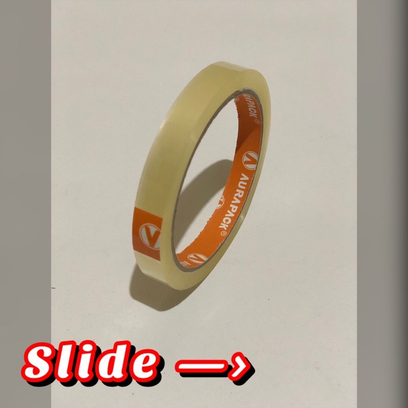 

ISOLASI MURAH 12mm 1/2inchi 50meter ISOLASI BENING LAKBAN SOLATIP MERK AURA