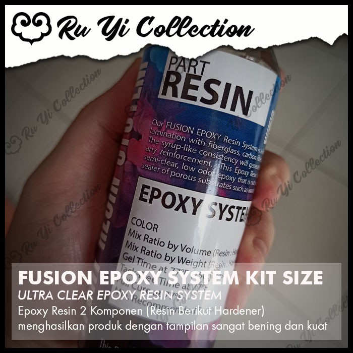 Epoxy Epoxi Resin FUSION Bening 750 Gram