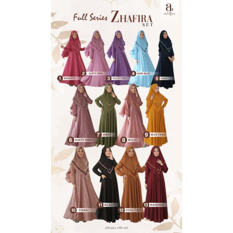 Zhafira Gamis set by Alhijaz