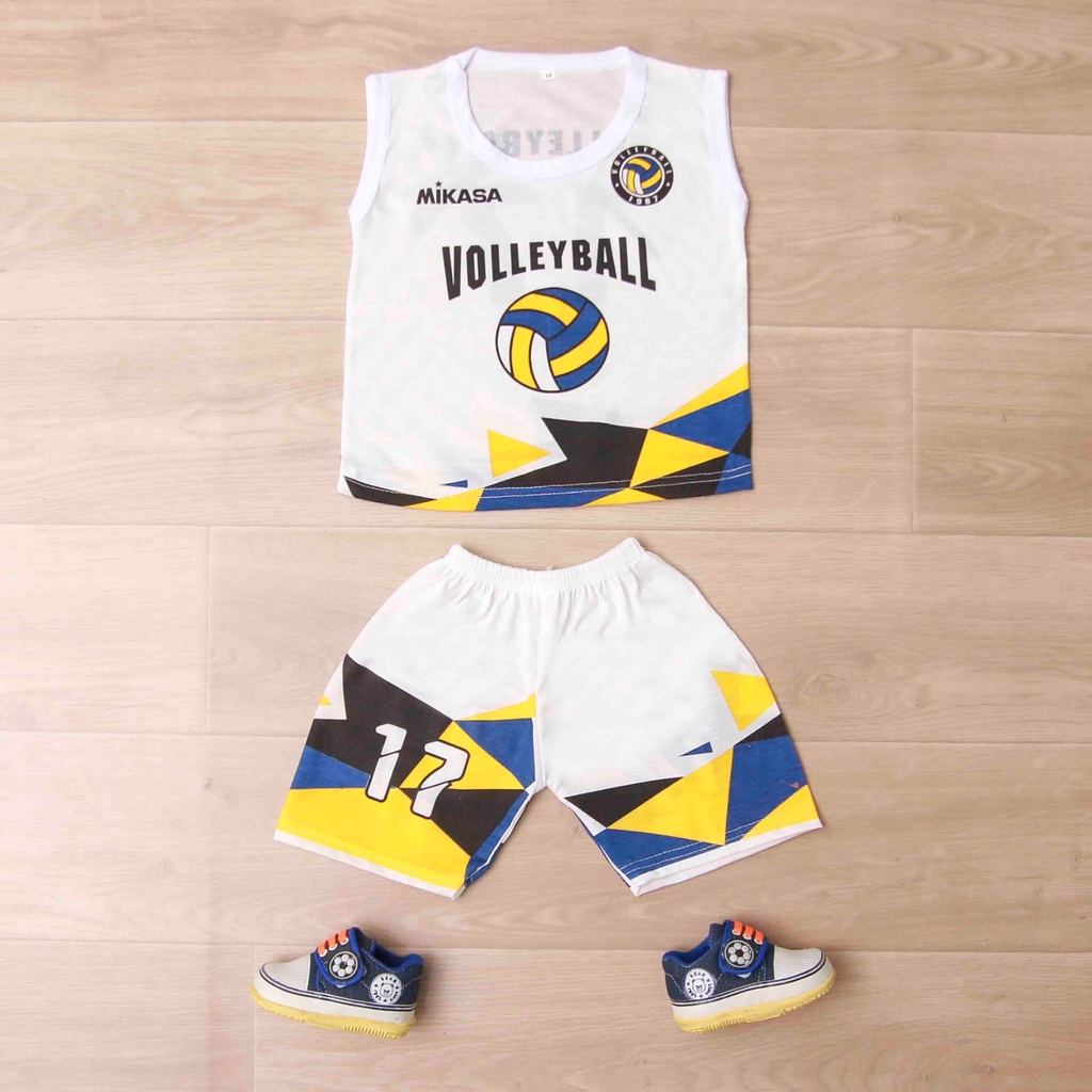 Jikialiang - SETELAN SINGLET ANAK LAKI LAKI USIA 1-3 TAHUN ELLONIA GAMBAR VOLLEYBALL 17