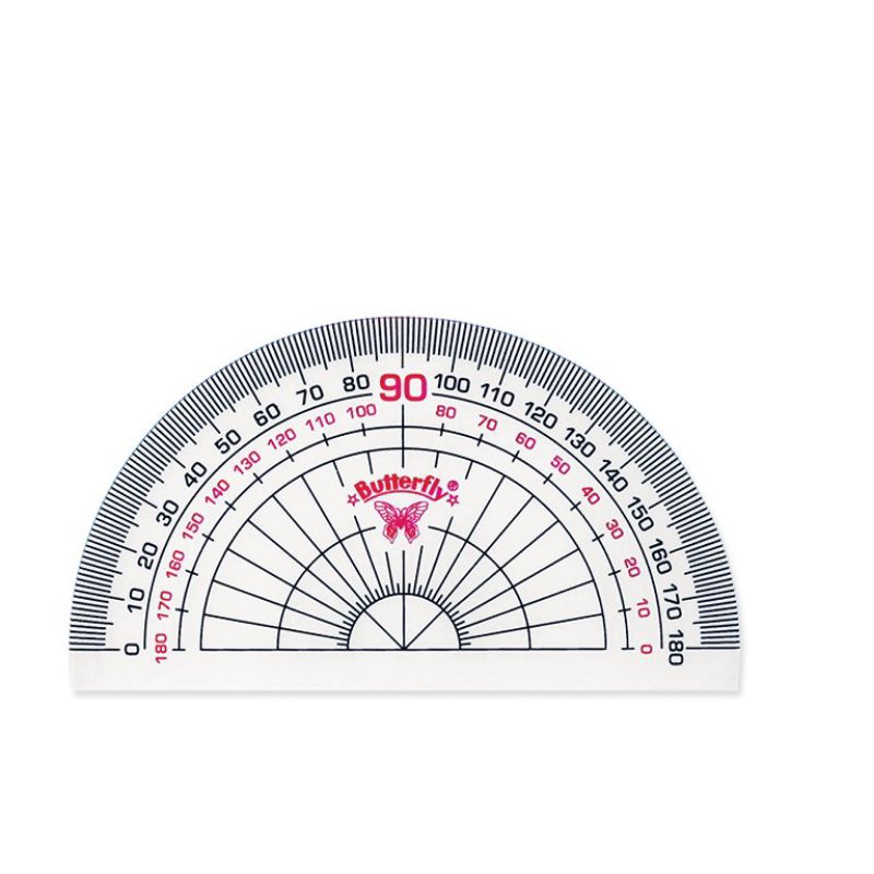 Penggaris Busur protractor mistar 180/10cm butterfly