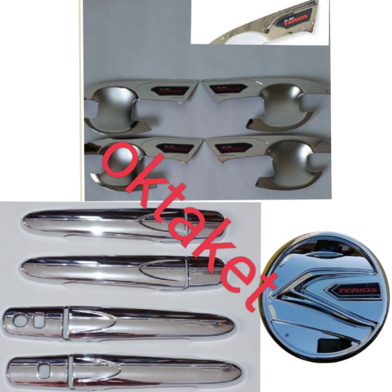 paket outer handle tank cover All new Rush Terios 2018 3019 2022 gr Sport chrome