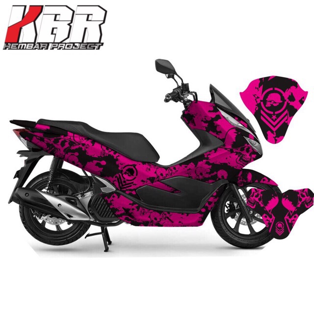 Decal Sticker - Dekal Stiker full body PCX desain pink DECAL PCX FULL BODY Bisa Custom Bebas
