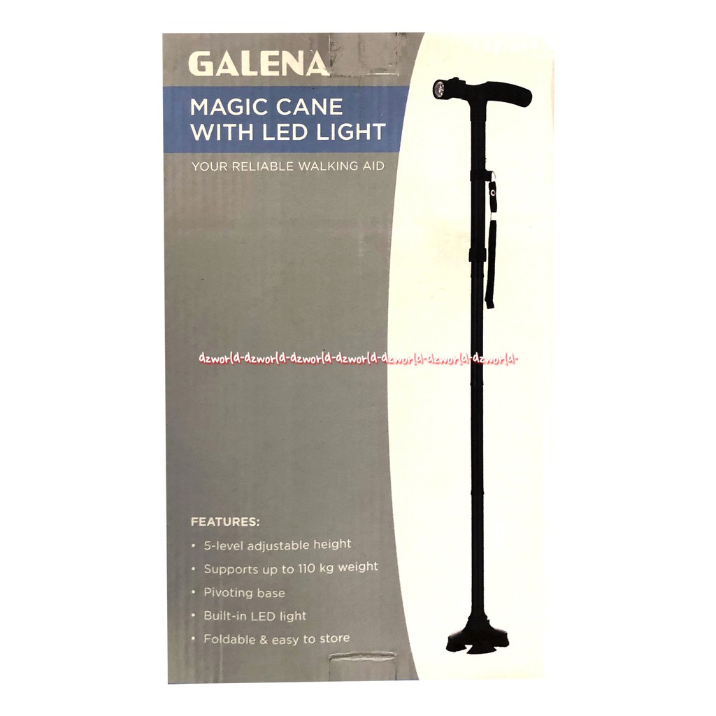 Galena Magic Cane LED Light Tongkat Dengan Lampu LED Tongkat Bantu Jalan Dengan Lampu Tongkat Lipat