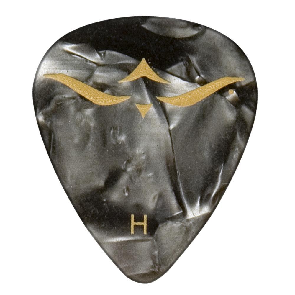 PRS Black Pearloid Celluloid Guitar Picks 12-Pack Heavy