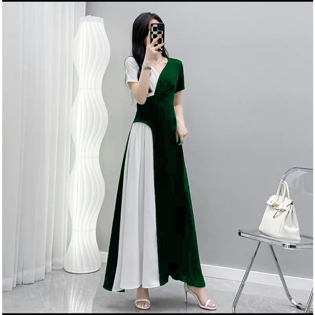 [MCFK] Longdress Latida / Dress Wanita Korea / Londress Wanita Mewah Elegant / Dress Model Baru / Gaun Wanita