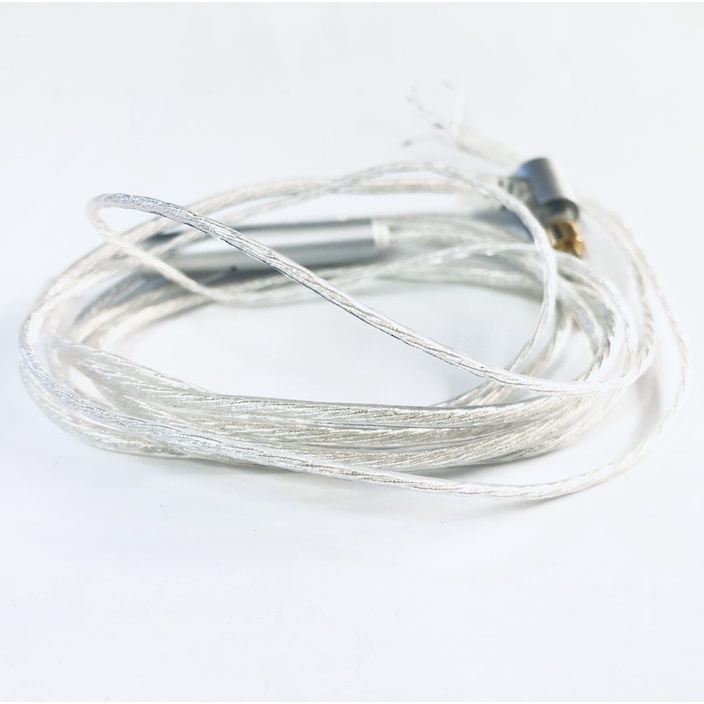 High End Pure Silver Plated Earphone Cable Replacement With Mic