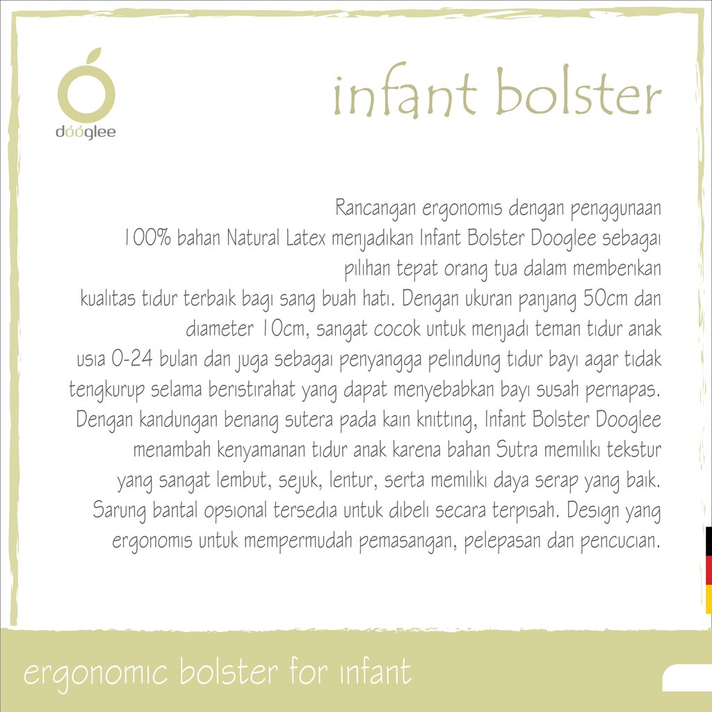 Dooglee Infant Bolster Include Case | Bantal Guling Anak