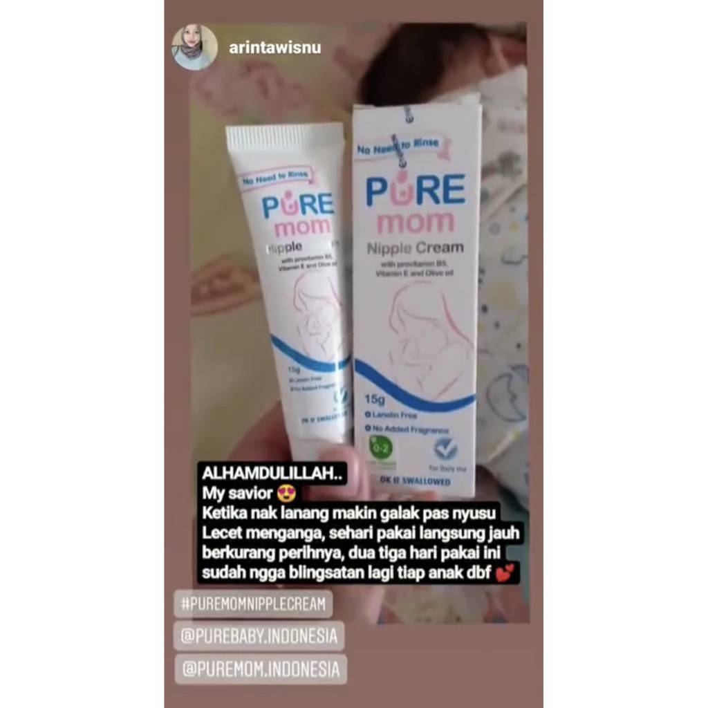 KRIM PUTING / KRIM PUTTING Pure BB Baby &amp; Kids Nipple Cream untuk Memulihkan Puting Lecet Pure Baby