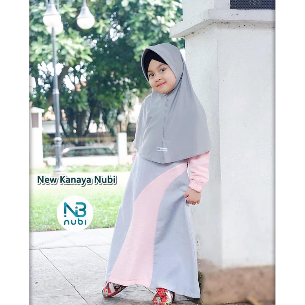  GAMIS  ANAK  NUBI NEW KANAYA KIDS 2  5 TAHUN  warna ABU 