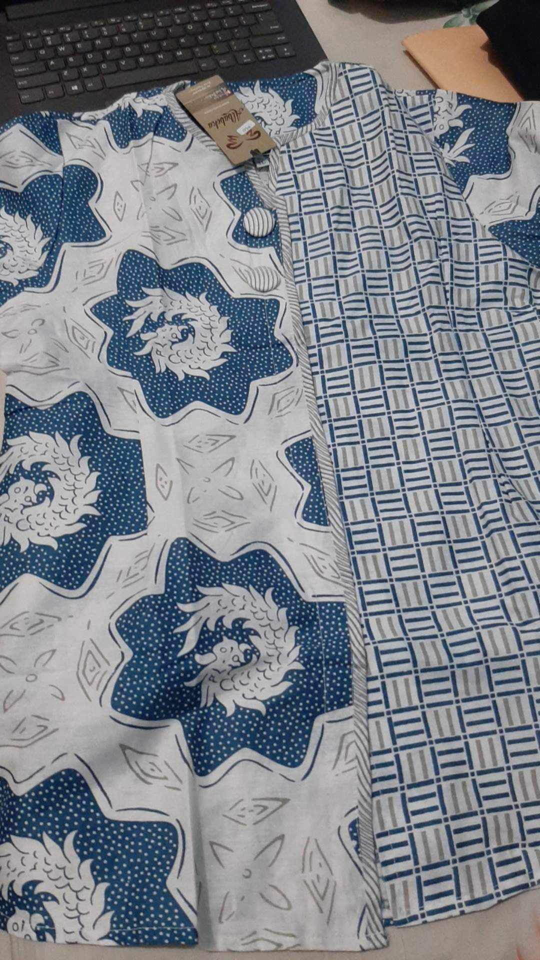 Tey-17 Batik Wanita Asj Sa Hrb026 Kenongo Kemeja Tosca Pendek