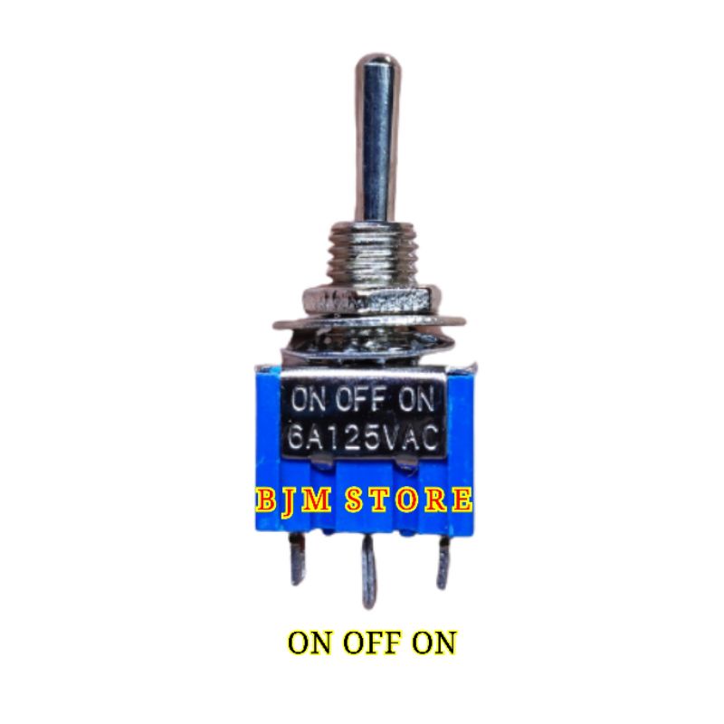 SAKLAR TOGGLE ON-OFF-ON 3PIN - SWITCH TOGEL 3KAKI ON OFF ON