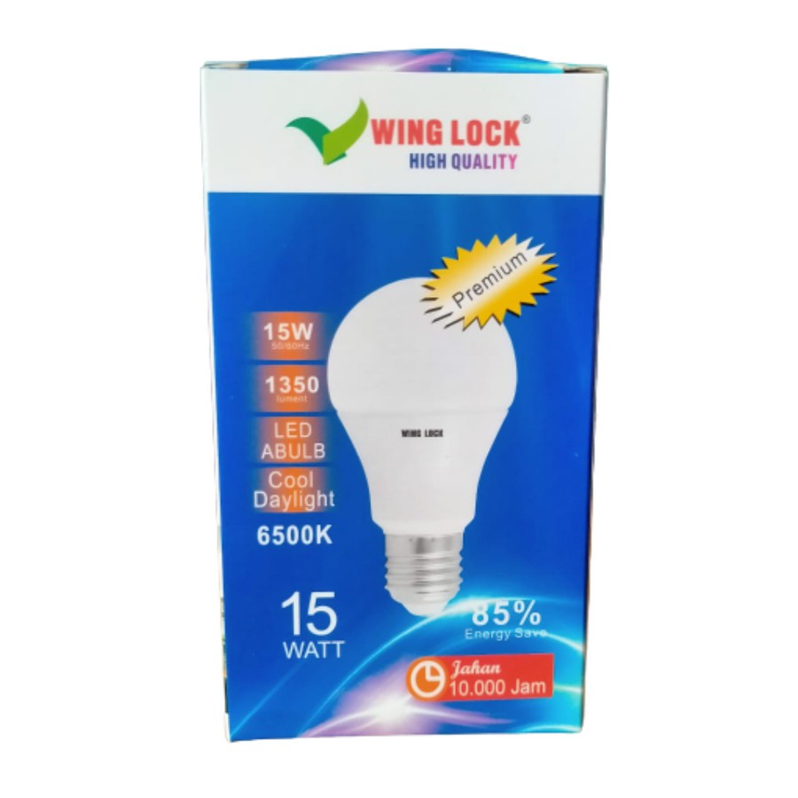 LAMPU LED WING LOCK 15 WATT PREMIUM BOHLAM LED GARANSI 1 TAHUN