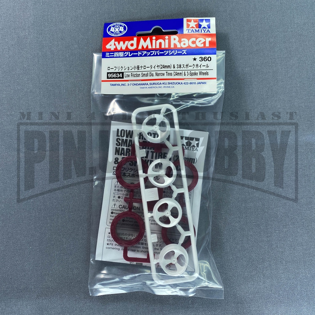 Jual TAMIYA 95634 LOW FRICTION SMALL DIA NARROW TIRES (24MM)  3 SPOKE  WHEELS BAN MAROON SMALL  VELG SMALL TAMIYA STCB TOB STB PRO SIDE DAMPER |  Shopee Indonesia