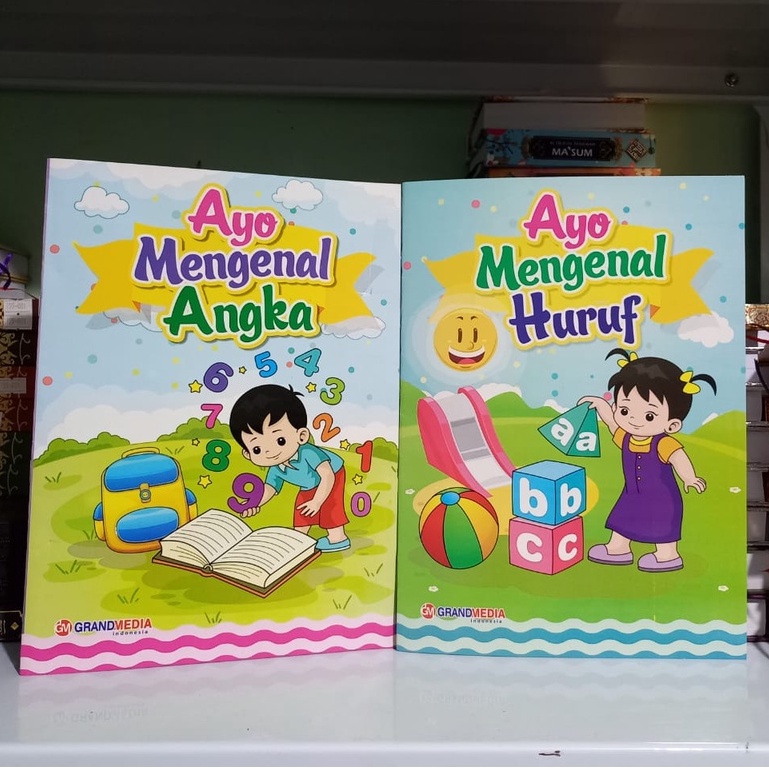 Buku Ayo Belajar Mengenal dan Menulis Huruf Angka serta Latihan Berhitung untuk Anak Pra Sekolah PAUD TK