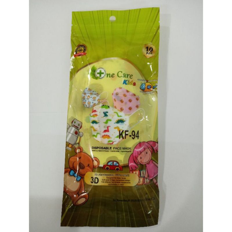 Masker Anak KF94 Motif chasa necare 3D Evo Stereoscopic Fish Sachet