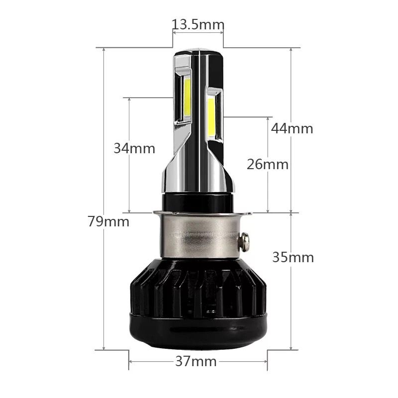 Lampu Led Motor H4 H6 35 Watt Headlamp Led Bohlam Motor 6 sisi M02E AC-DC 35 Watt RTD Original