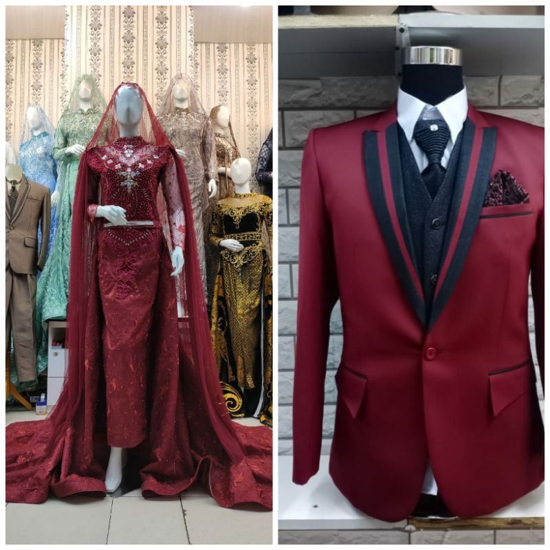GAUN PENGANTIN COUPLE SLIM BEREKOR MEWAH MODERN//JAS//GAUN/GAUN MODREN / GAUN KEKINIAN/PENGANTIN
