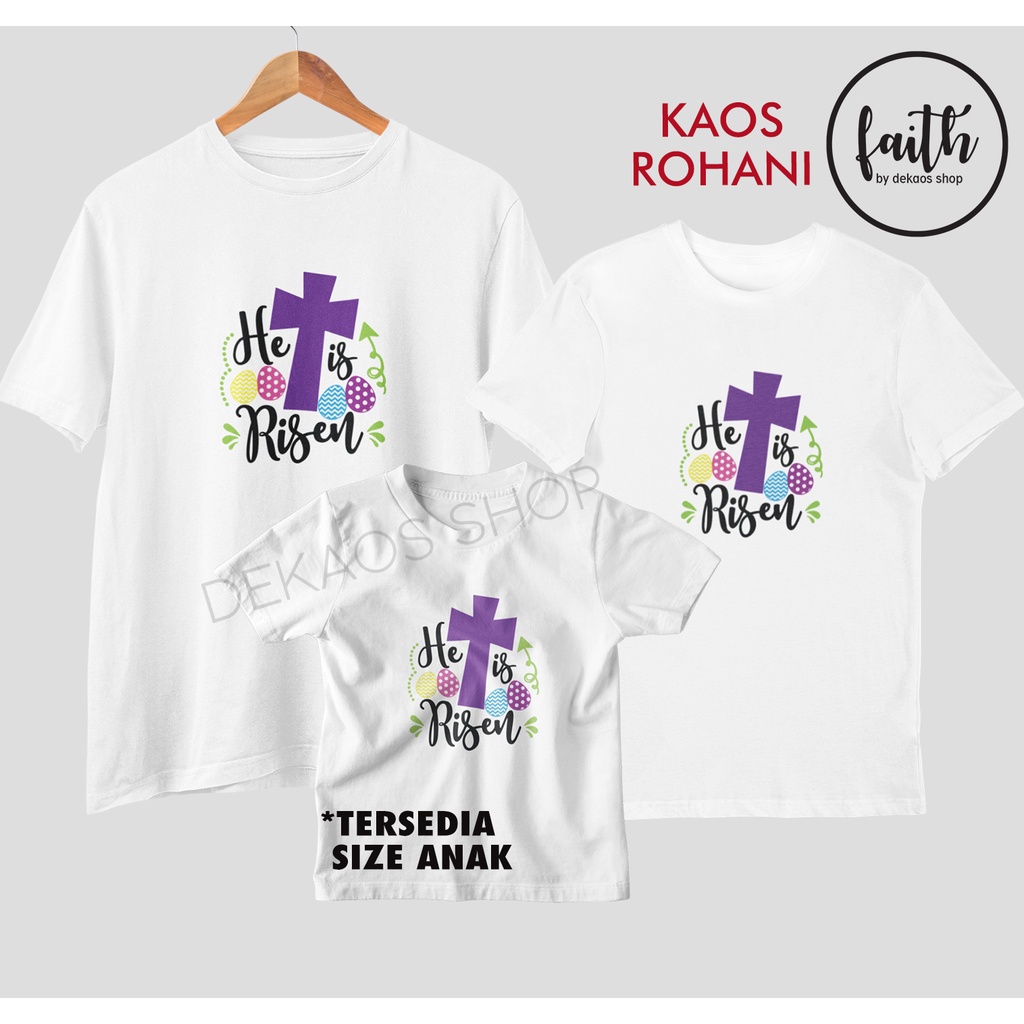 KAOS ROHANI KRISTEN / KAOS PASKAH / KAOS ROHANI PASKAH / KAOS ROHANI WANITA / KAOS ROHANI PRIA / KAO