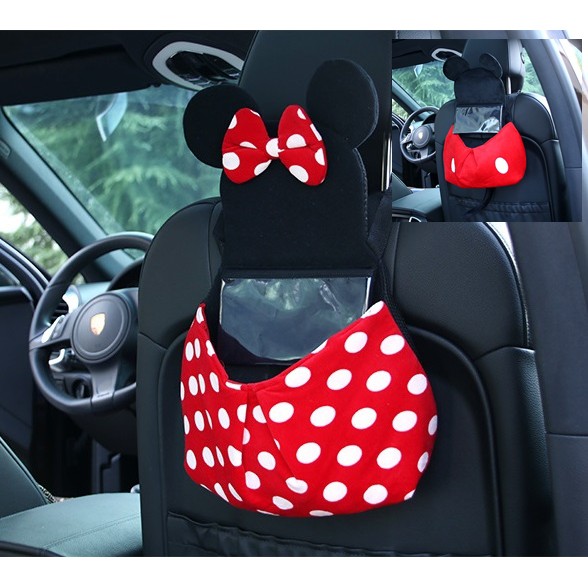 Tas Penyimpan Belakang Jok MICKEY MINNIE MOUSE with Phone Display Pouch