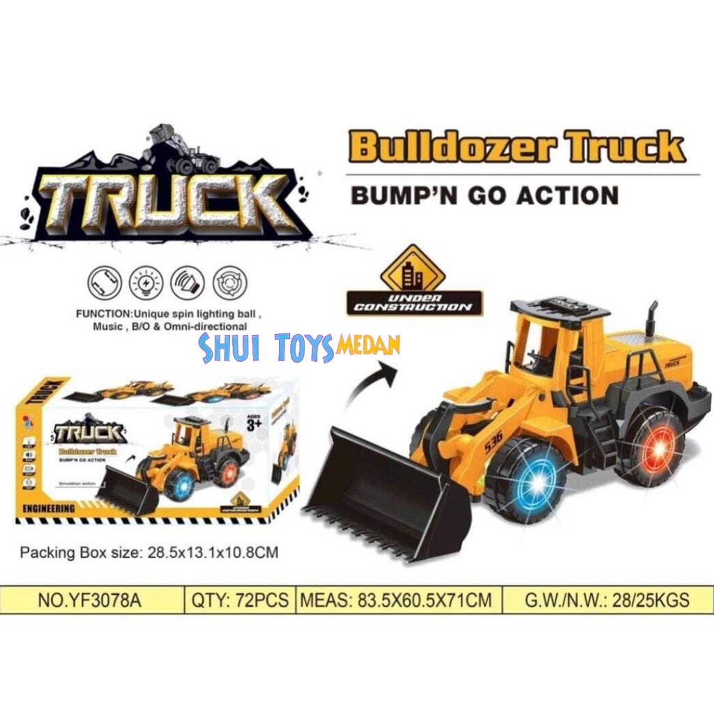 Mainan Anak Mobil Truck Beko Buldozer Konstruksi Besar YF3078