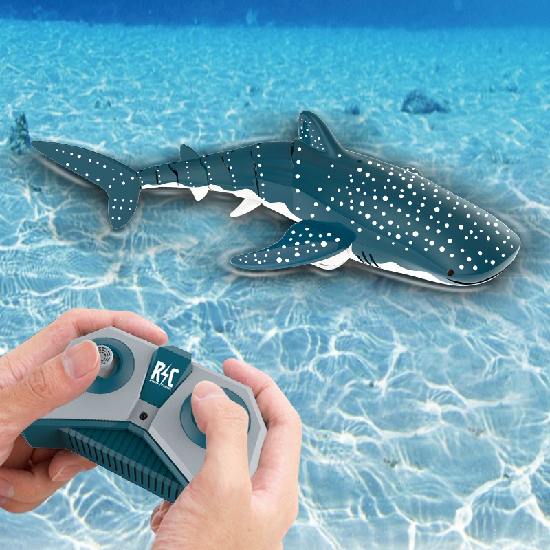 RC WHALE SHARK MAINAN IKAN HIU DI AIR REMOTE CONTROL 2.4GHz ANIMAL SHARK R/C CHARGER