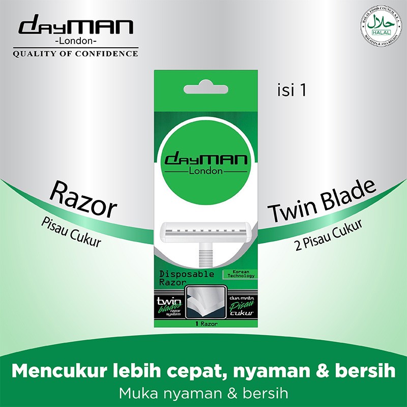 DayMan Razor Twin Blade (alat cukur with lubricant) isi 1 pcs