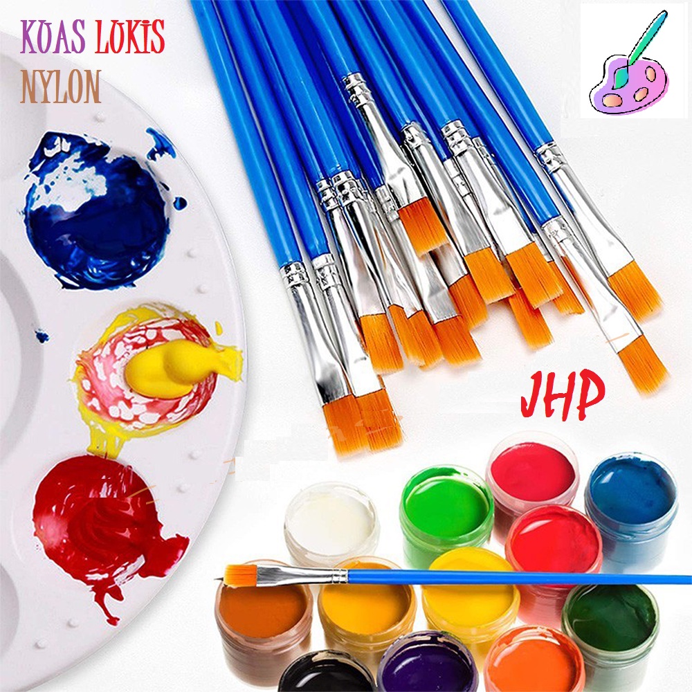 

Kuas Lukis Murah Minyak Dan Air Nylon Flat / Flat Painting Brush Harga Per Pcs