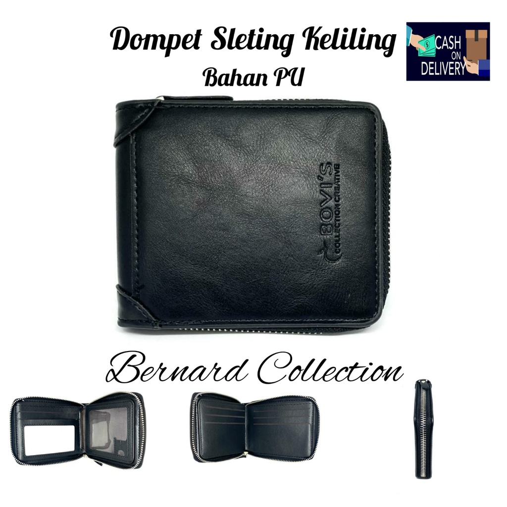 Dompet Resreting Keliling Dompet Pria Dompet Wanita Bahan PU