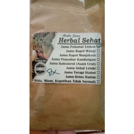 

Jamu Herbal Peluntur Lemak