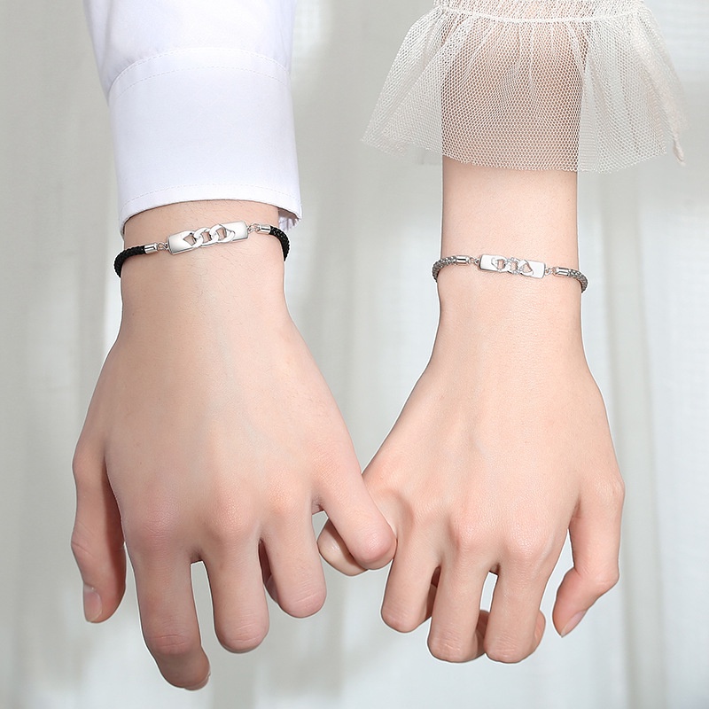 Gelang couple Sterling silver S925-LOCK Gelang Pasangan gelang fashion  perak asli S925 Original Arctic Deer