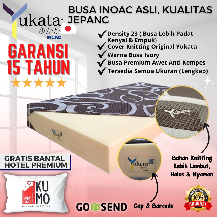 Kasur Busa Yukata Inoac Original Garansi 15 Tahun Density 23 Busa Premium Awet Anti Kempes