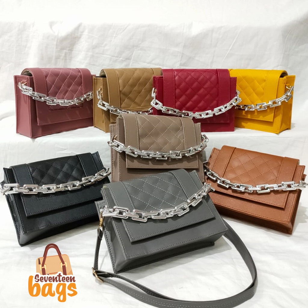 ARCELL - SIFA SILVER CHAIN l TAS WANITA MURAH