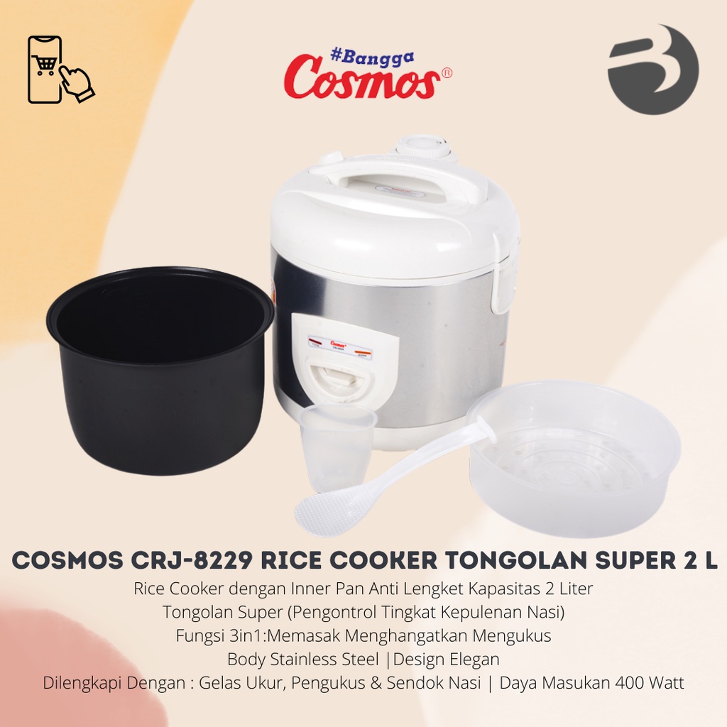 Cosmos CRJ-8229 Rice Cooker Tongolan Super 2 L