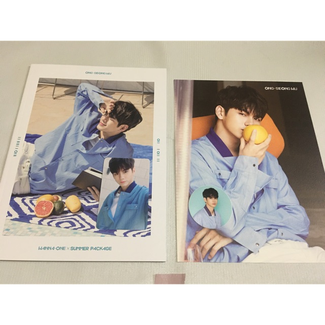 Ong Seongwoo official photocard, mini photobook, poster from WANNA ONE summer package