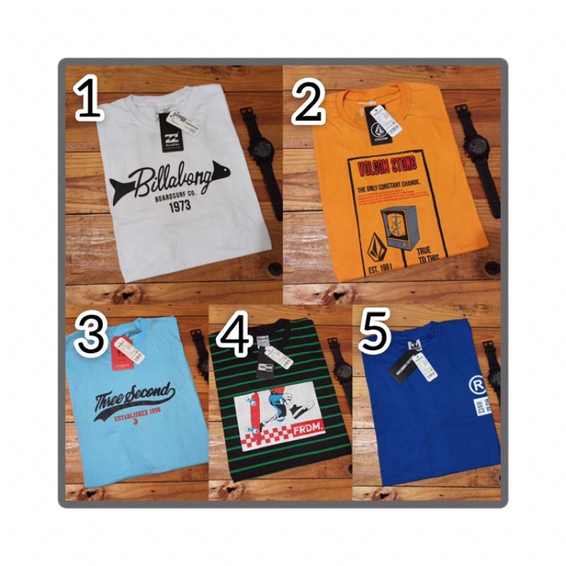 Kaos pria BILLABONG,3second,volcon Keren banget