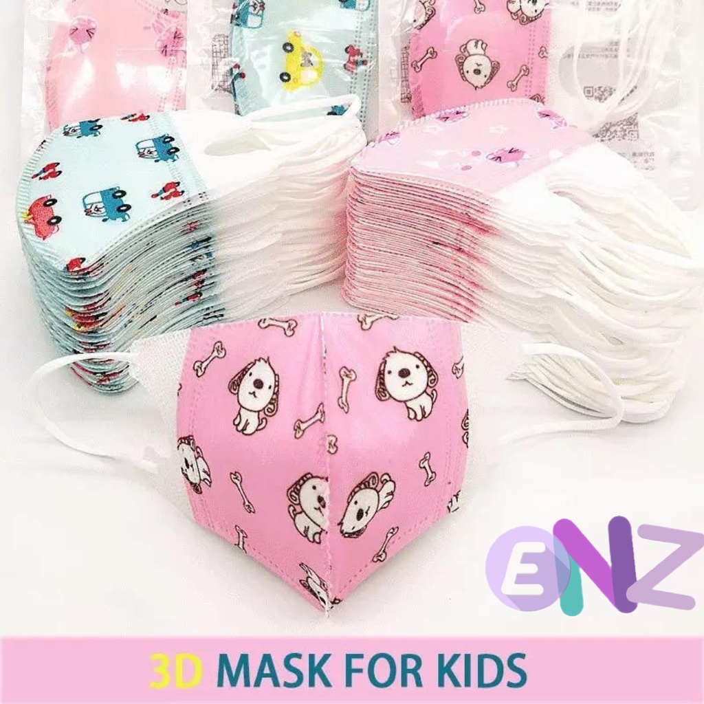 ENZ ® CAREION Masker DuckBill anak Cowo Cewe 3ply / Duck Bill Mask mix kids isi 50 1025