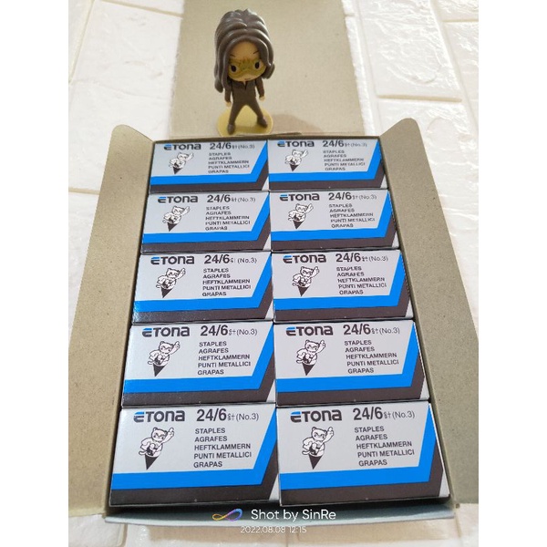 

1 kotak!! ETONA 24/6/Staples ETONA 24/6 NO.3/isi stapler no.3 24/6/isi stapler