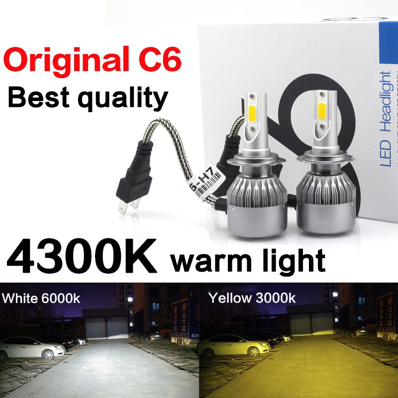 C6 Original Headlight H4 LED Car LED Headlamp H11 H3 Fog Light Bulb Fog Lamp H7