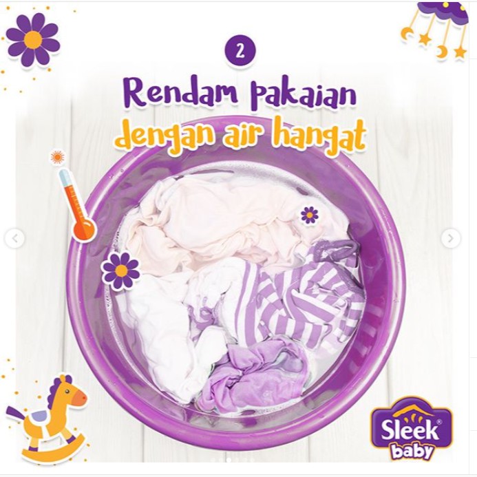 450 ML (Pouch) Sleek Baby LAUNDRY DETERGENT / Paket Spesial Deterjen Cair Konsentrat sabun cuci baju bayi refill
