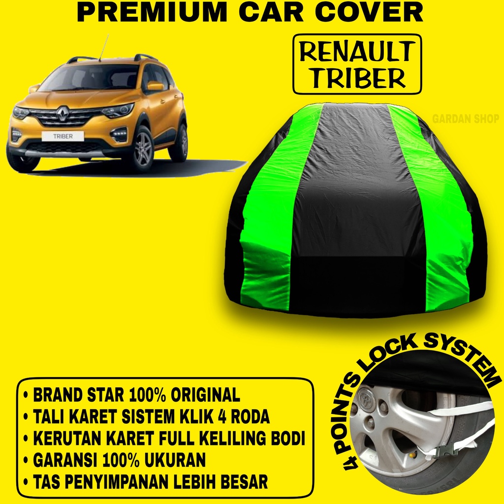 Body Cover RENAULT TRIBER Sarung Strip HIJAU Penutup Pelindung Bodi Mobil Renault Triber PREMIUM