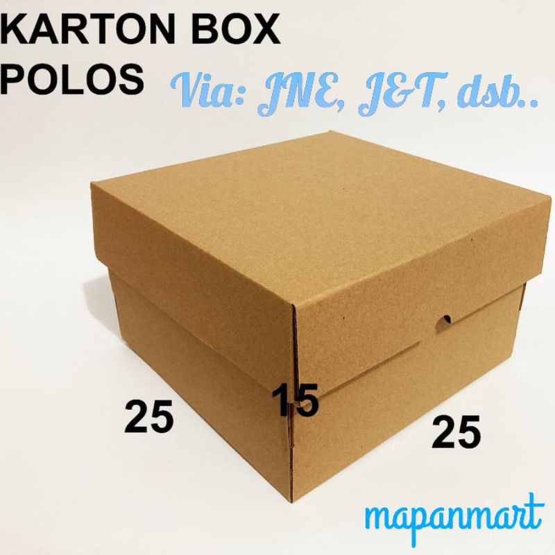 

KARTON BOX POLOS (25 x 25 x 15) VIA: JNE, J&T, dsb..