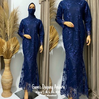 GAMIS DUYUNG ANDARA - gamis bahan tulle bordir | Shopee Indonesia