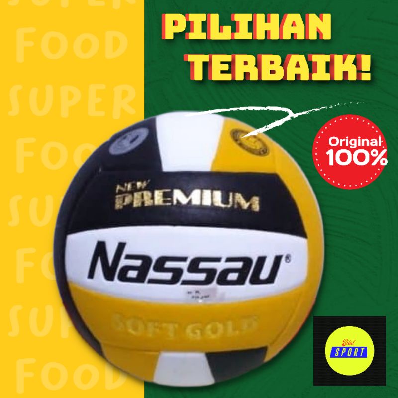 Bola voli nassau premium softgold original 100%