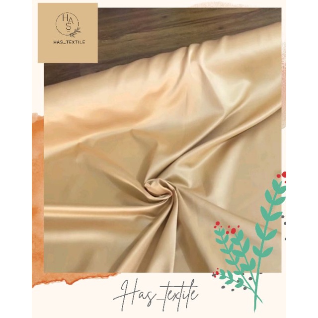 Kain Satin Velvet Premium Warna Gold Emas Bahan seragam Bahan Furing