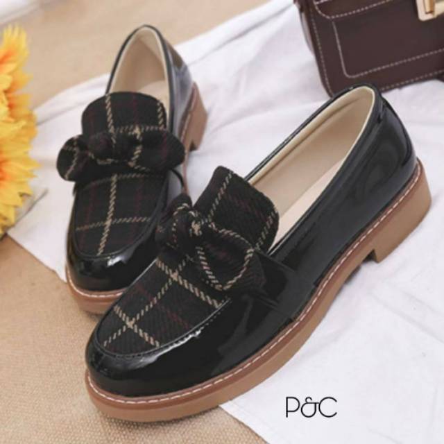 SEPATU DOCMART WANITA PITA DOKMART LOAFERS LUCU MURAH MODEL IMPORT KOREA GOSH